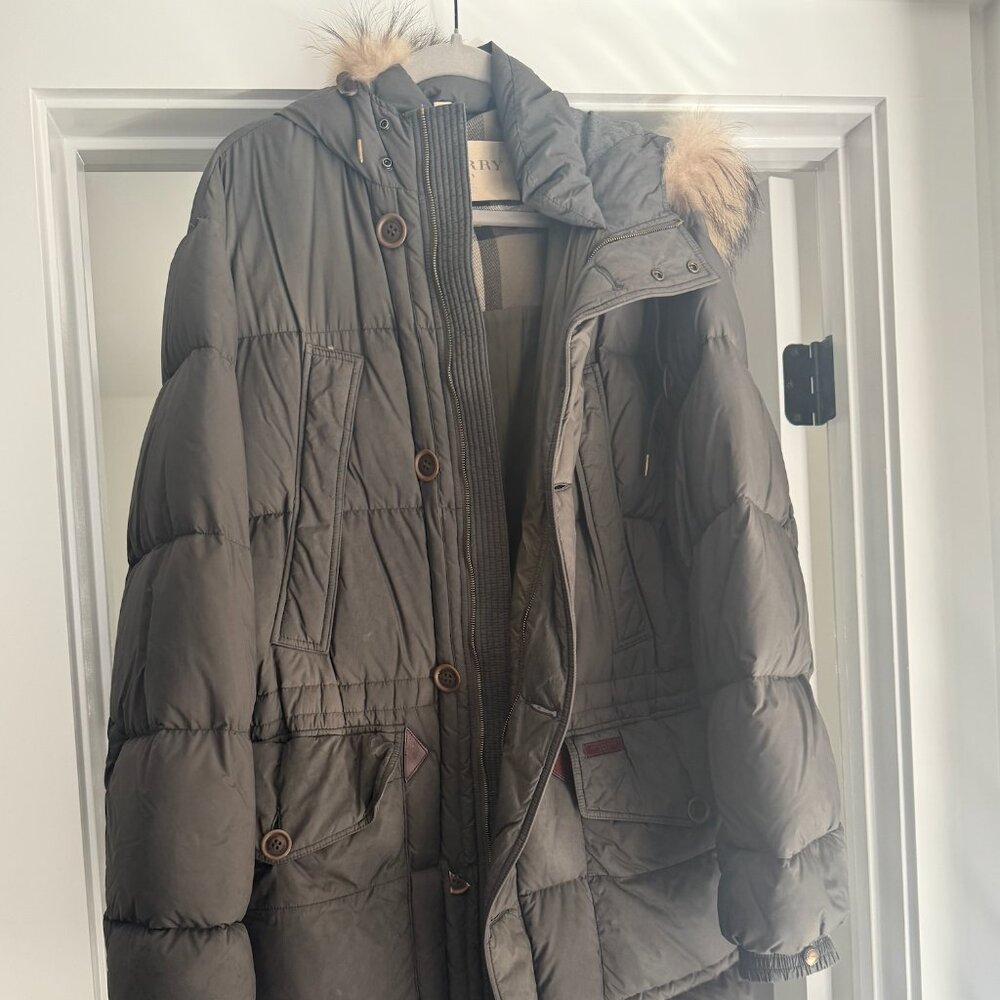 Men’s Burberry Down Parka – Fur Trim Hood